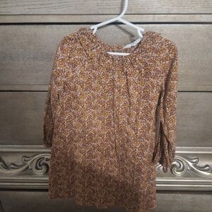 Floral Kids Top - Brown
